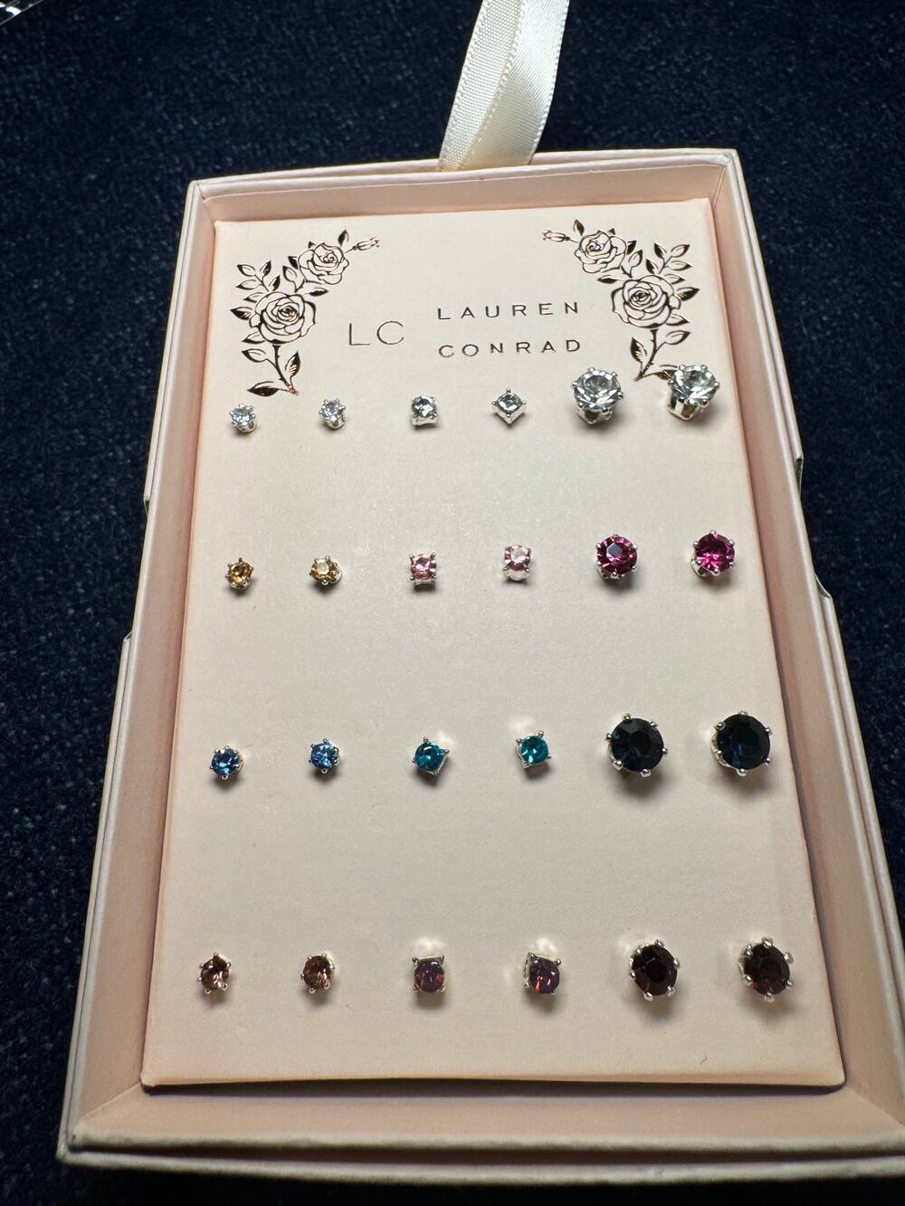 Set of 24 Lauren Conrad Various Size Stud Earrings